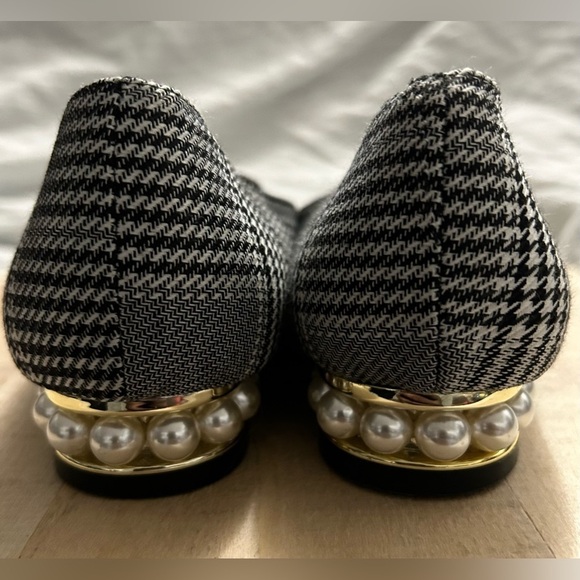Shoedazzle Women Michelle Houndstooth Pattern Pearl Heeled Flats  Size US 8.5 - Picture 5 of 9